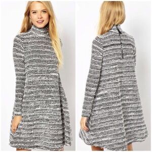ASOS Turtleneck Textured Swing Dress
